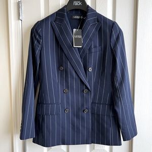 NWT Ralph Lauren Navy Striped Blazer Jacket